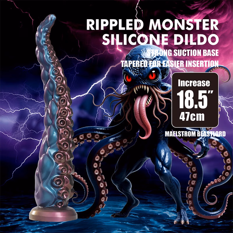 POWER MONSTERS - ABYSSAL TENTACLE DILDO TRICOLOR 46 CM Ø 7 CM - Imagen 7