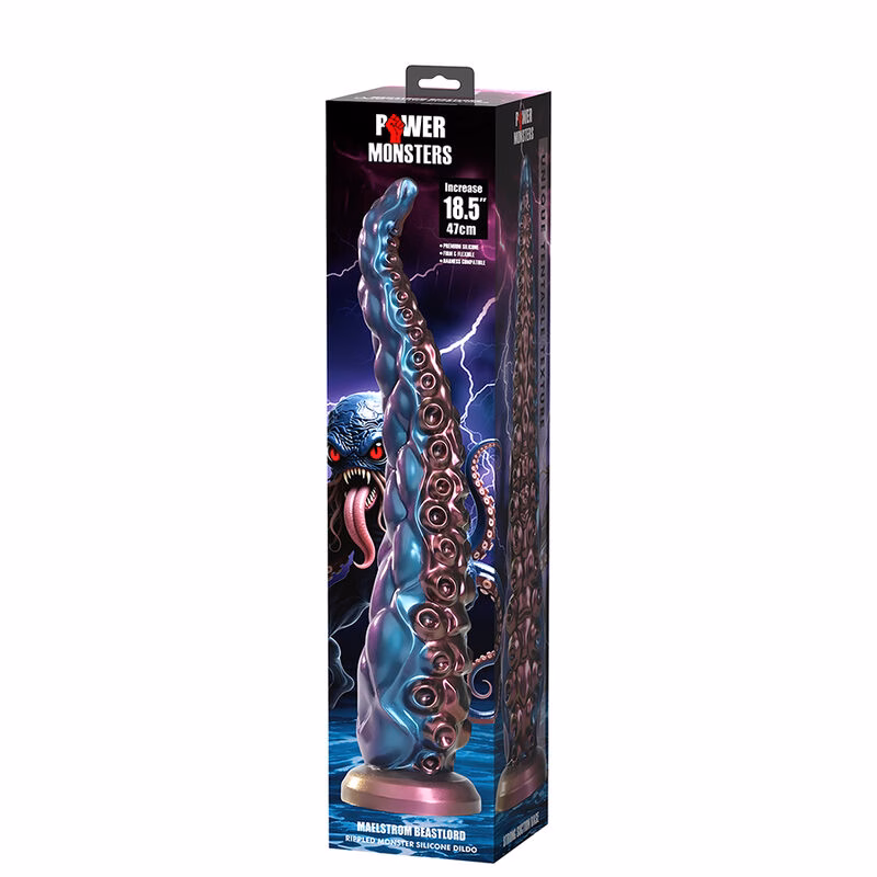 POWER MONSTERS - ABYSSAL TENTACLE DILDO TRICOLOR 46 CM Ø 7 CM - Imagen 2