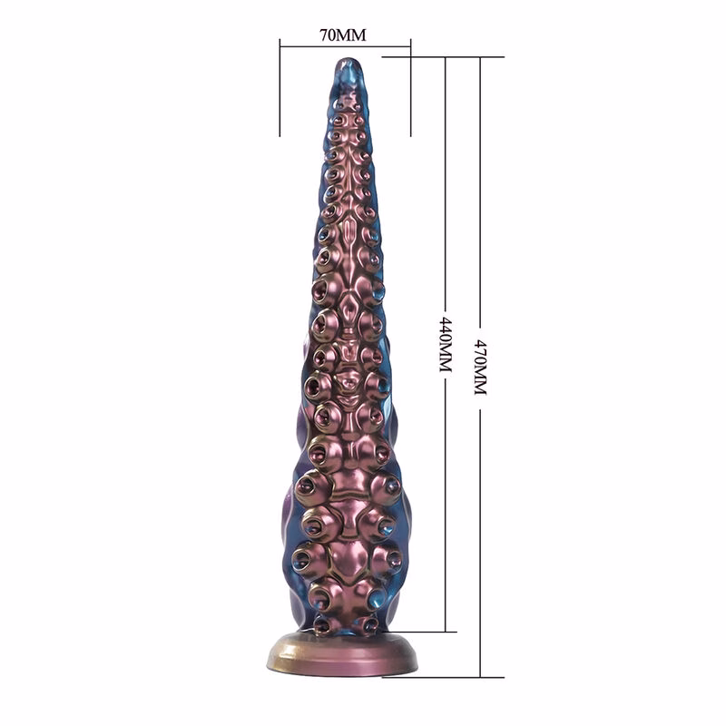 POWER MONSTERS - ABYSSAL TENTACLE DILDO TRICOLOR 46 CM Ø 7 CM - Imagen 6
