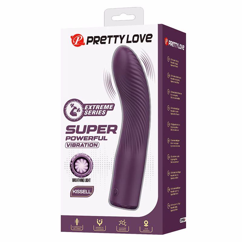 PRETTY LOVE - KISSELL VIBRADOR RECARGABLE 10 FUNCIONES MORADO - Imagen 9