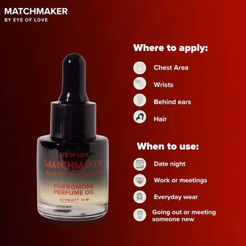 EYE OF LOVE - MATCHMAKER BLACK DIAMOND ACEITE PERFUMADO CON FEROMONAS 20 ML - Imagen 5