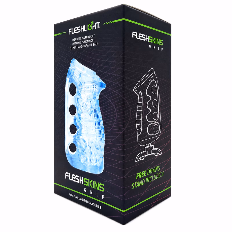 FLESHLIGHT FLESHSKINS GRIP BLUE ICE MASTURBADOR MANUAL AZUL - Imagen 5