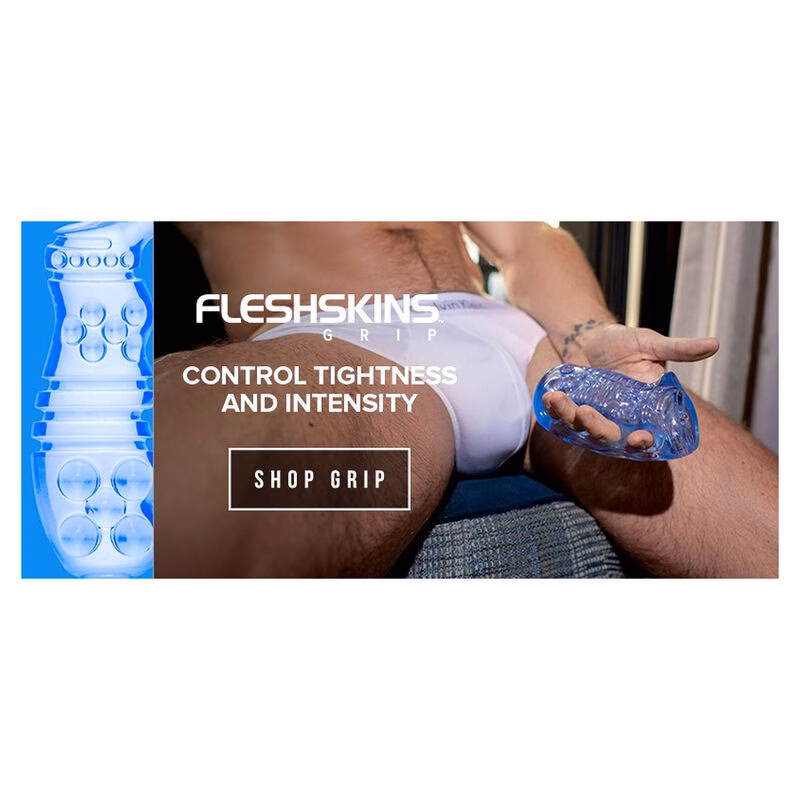 FLESHLIGHT FLESHSKINS GRIP BLUE ICE MASTURBADOR MANUAL AZUL - Imagen 9