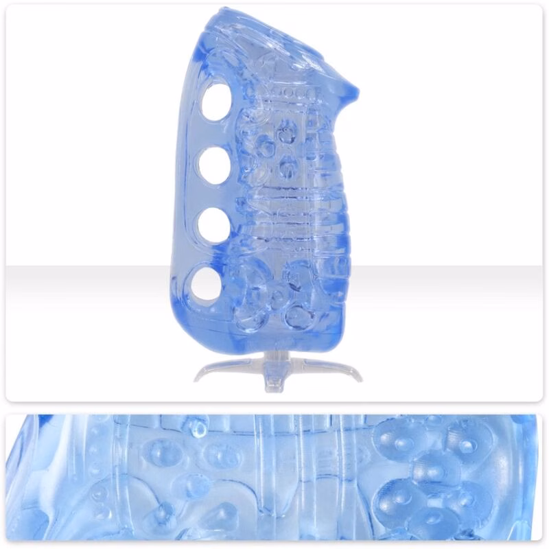 FLESHLIGHT FLESHSKINS GRIP BLUE ICE MASTURBADOR MANUAL AZUL
