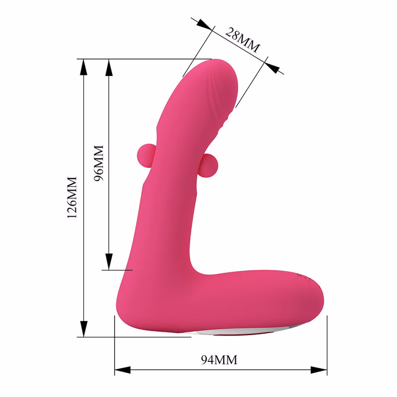 PRETTY LOVE - DUDEN VIBRADOR DE SILICONA RECARGABLE 12 MODOS DE VIBRACIÓN Y 3 MODOS DE BALANCEO ROSA - Imagen 13