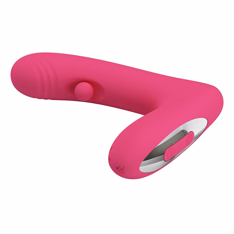 PRETTY LOVE - DUDEN VIBRADOR DE SILICONA RECARGABLE 12 MODOS DE VIBRACIÓN Y 3 MODOS DE BALANCEO ROSA - Imagen 3