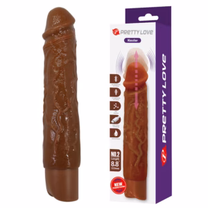 PRETTY LOVE - KESSLER DILDO VIBRADOR REALISTA 10 MODOS DE VIBRACIÓN Y 10 DE EMPUJE 22 CM MARRÓN