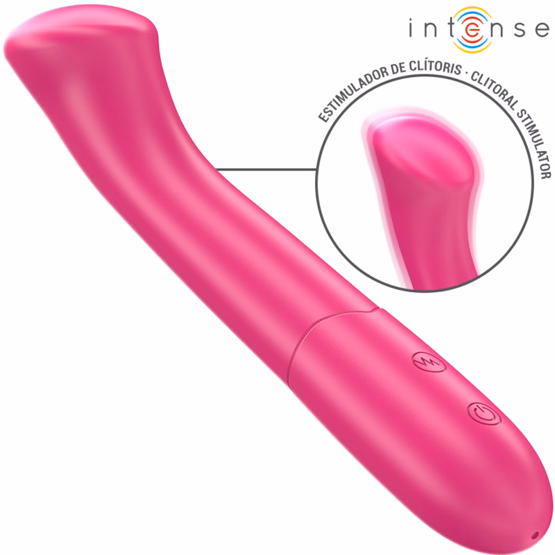 INTENSE - PATY VIBRADOR 19 CM FLEXIBLE 10 VIBRACIONES MODELO 2 ROSA - Imagen 3