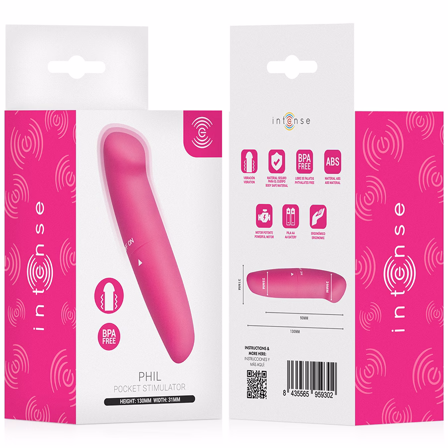 INTENSE - PHIL VIBRADOR PUNTO G ROSA 13 CM - Imagen 6