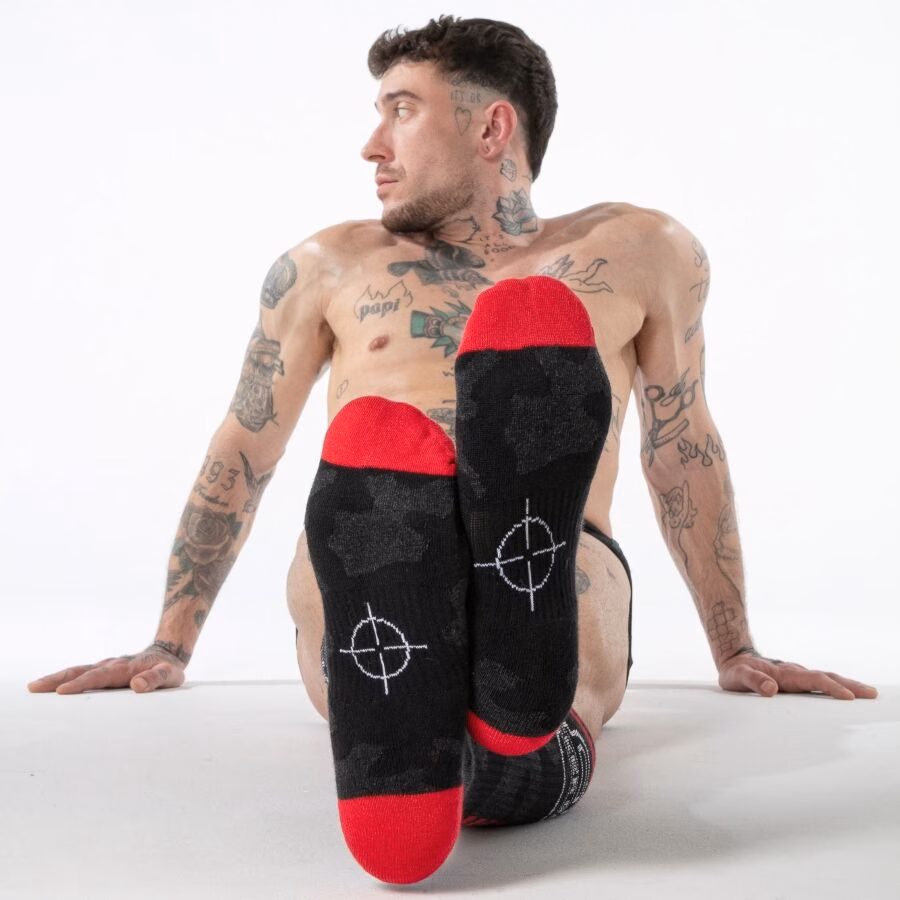 LOCKER GEAR - FULL MILITARY KNEE HIGH SOCKS TALLA ÚNICA ROJO - Imagen 3