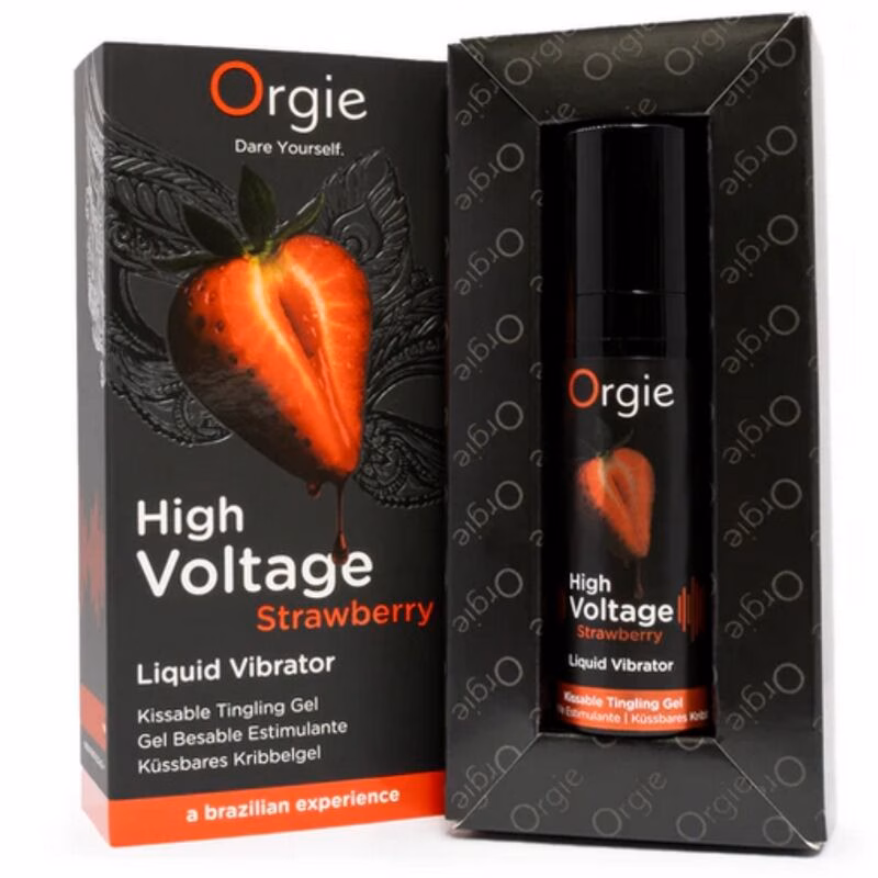 ORGIE - HIGH VOLTAGE STRAWBERRY GEL ÍNTIMO BESABLE EFECTO VIBRANTE EXTRA FUERTE 15 ML - Imagen 3
