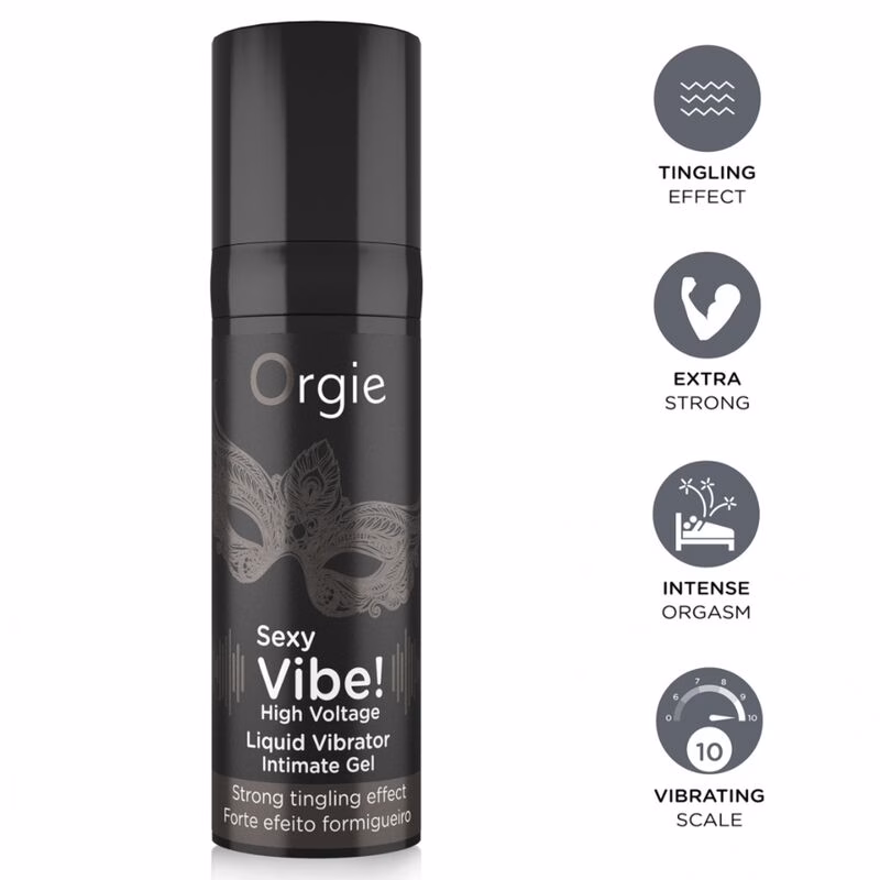 ORGIE - SEXY VIBE! HIGH VOLTAGE GEL ÍNTIMO EFECTO VIBRANTE EXTRA FUERTE 15 ML