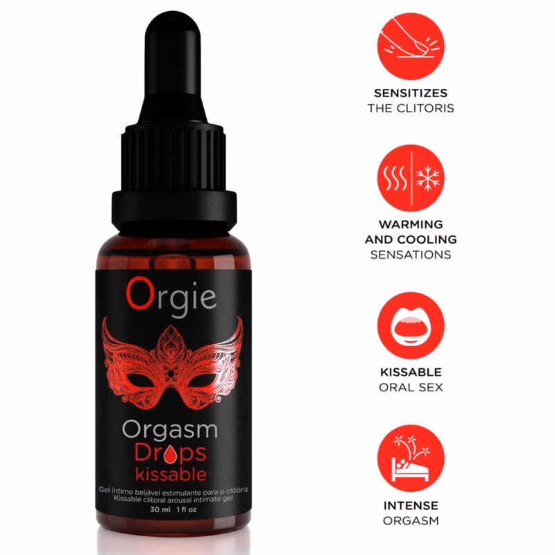 ORGIE - ORGASM DROPS KISSABLE GOTAS ESTIMULANTES BESABLES PARA CLÍTORIS 30 ML
