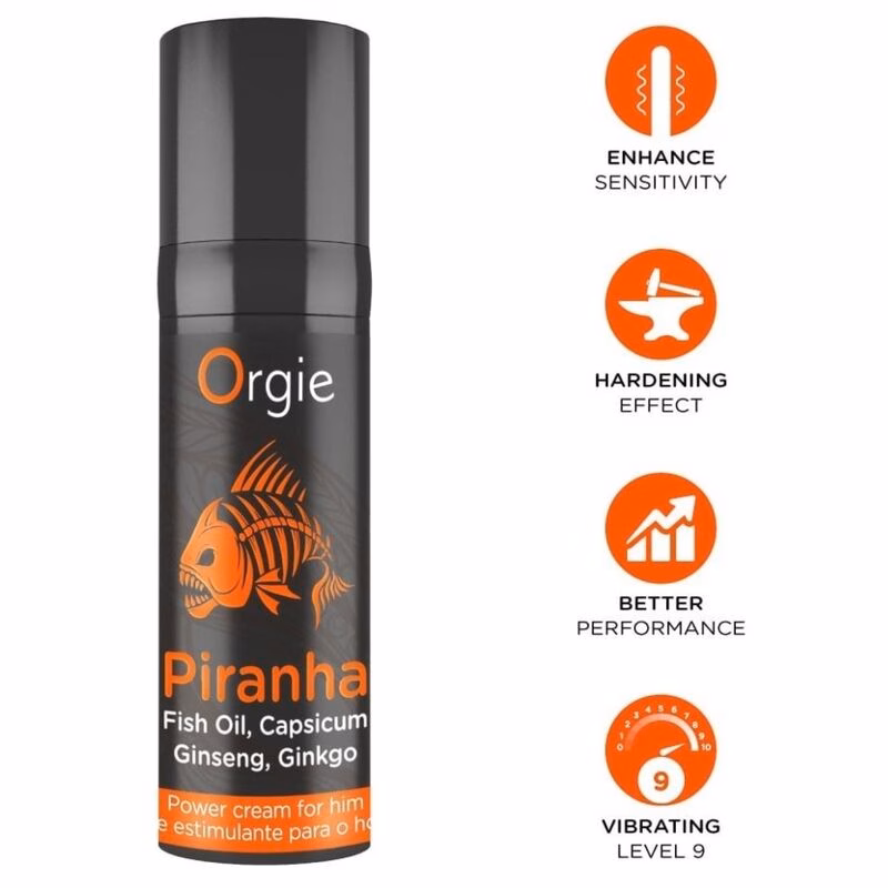 ORGIE - PIRANHA CREMA POTENCIADORA PARA HOMBRE 15 ML