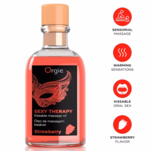 ORGIE - LIPS ACEITE DE MASAJE BESABLE FRESA 100 ML