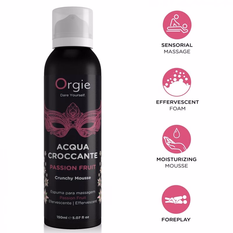 ORGIE - ACQUA CROCCANTE ESPUMA CRUJIENTE MARACUYÁ PARA MASAJE 150 ML