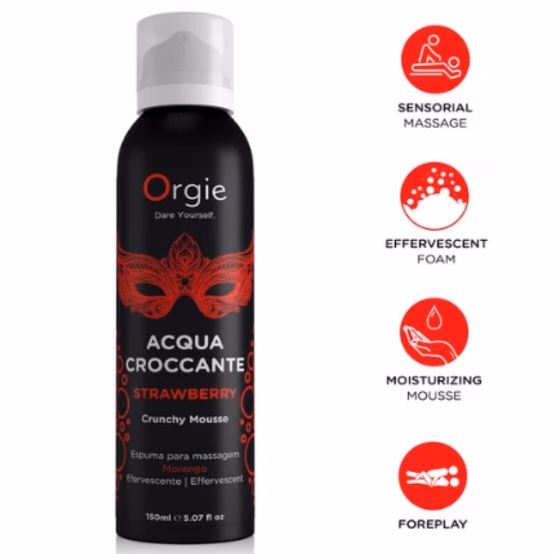 ORGIE - ACQUA CROCCANTE ESPUMA CRUJIENTE FRESA PARA MASAJE 150 ML