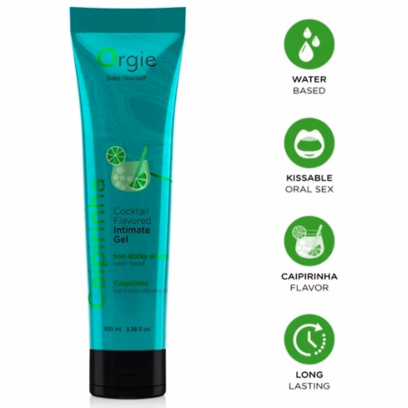 ORGIE - LUBE TUBE COCKTAIL CAIPIRINHA GEL ÍNTIMO BESABLE BASE AGUA 100 ML