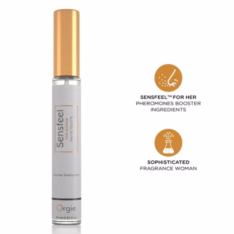ORGIE - SENSFEEL EAU DE TOILETTE CON POTENCIADOR DE FEROMONAS TAMAÑO VIAJE PARA MUJER 10 ML