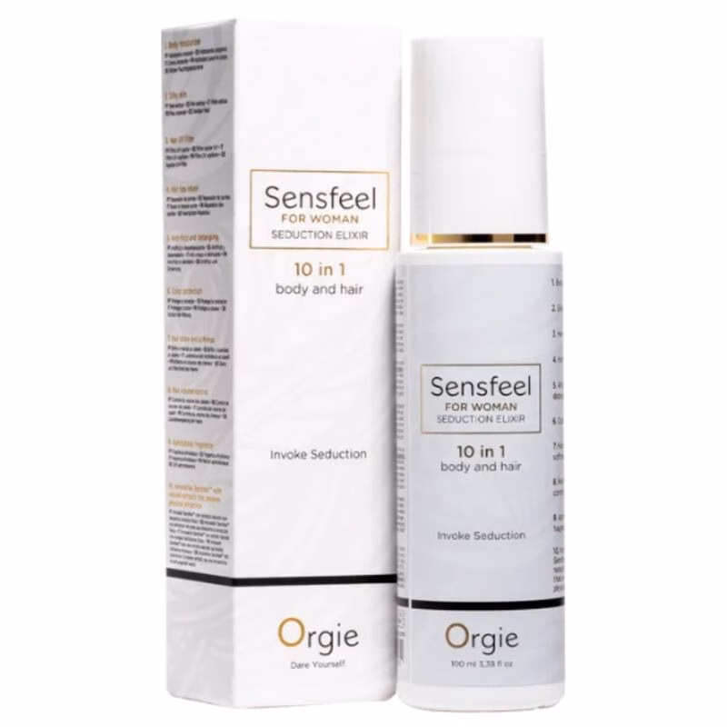 ORGIE - SENSFEEL ELIXIR DE SEDUCCIÓN PARA MUJER 10 EN 1 CUERPO Y CABELLO 100 ML - Imagen 3