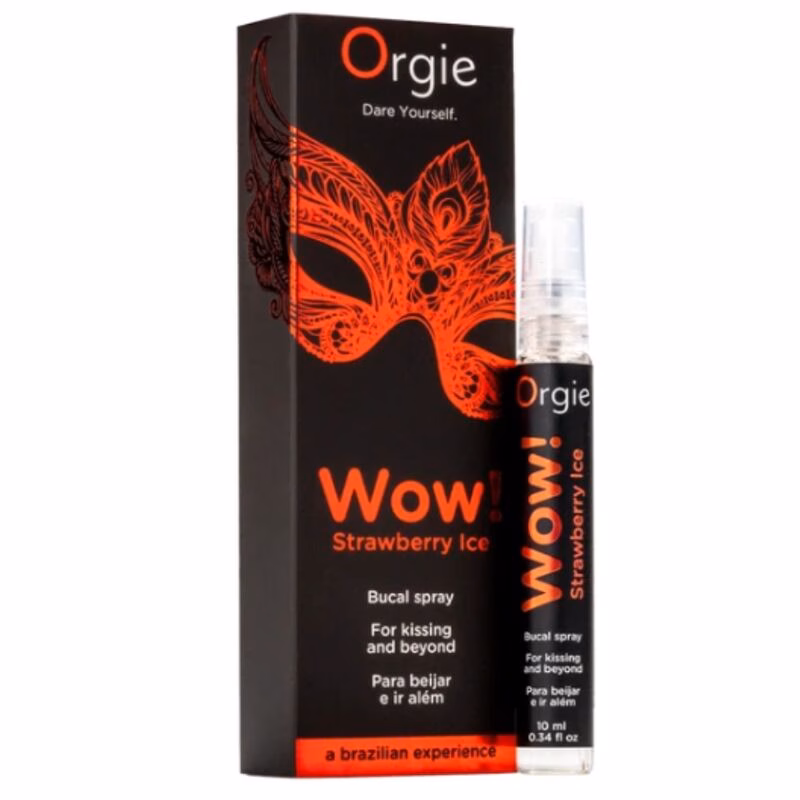 ORGIE - WOW! STRAWBERRY ICE SPRAY BUCAL BESABLE EFECTO FRÍO 10 ML - Imagen 4