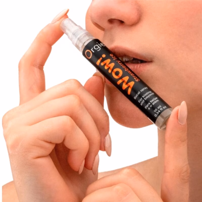 ORGIE - WOW! STRAWBERRY ICE SPRAY BUCAL BESABLE EFECTO FRÍO 10 ML - Imagen 3
