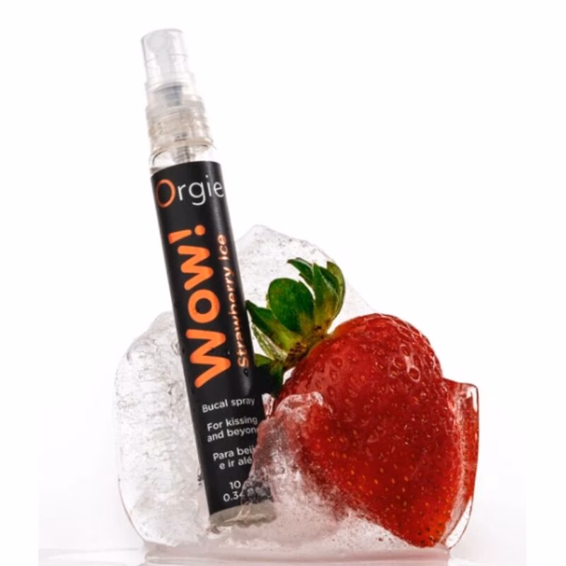 ORGIE - WOW! STRAWBERRY ICE SPRAY BUCAL BESABLE EFECTO FRÍO 10 ML - Imagen 2