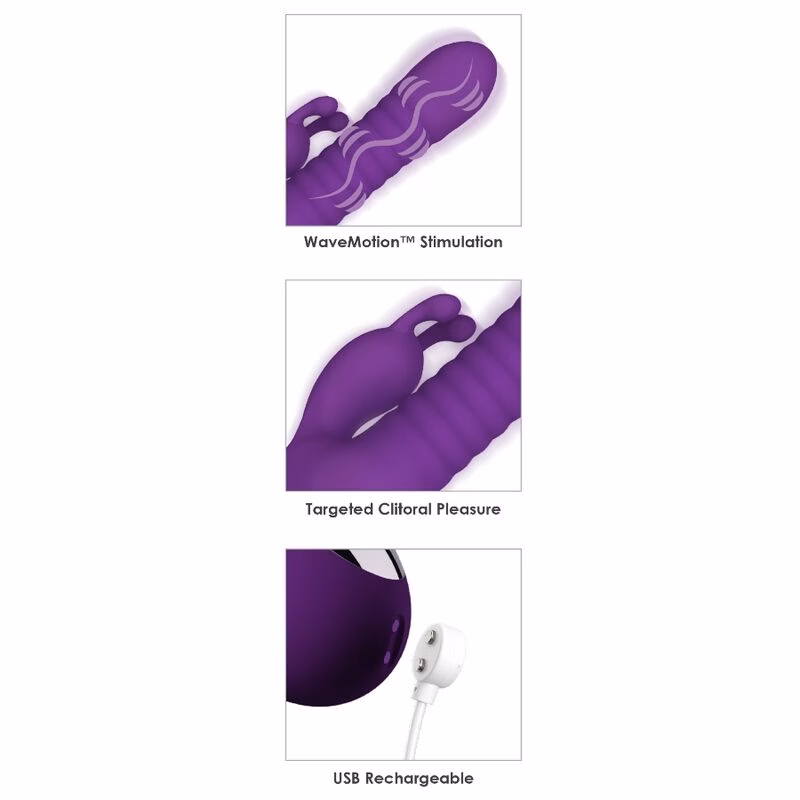 FANTASY FOR HER - FANTASY WAVE VIBRADOR WAVEMOTION RECARGABLE MORADO - Imagen 2
