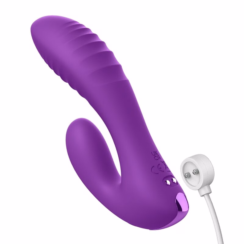FANTASY FOR HER - SECRET LOVER VIBRADOR DOBLE PUNTO G Y CLÍTORIS RECARGABLE MORADO - Imagen 2