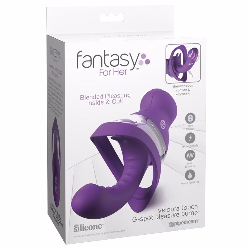 FANTASY FOR HER - VELOURA TOUCH G-SPOT PLEASURE PUMP BOMBA ÍNTIMA PUNTO G MORADA - Imagen 5