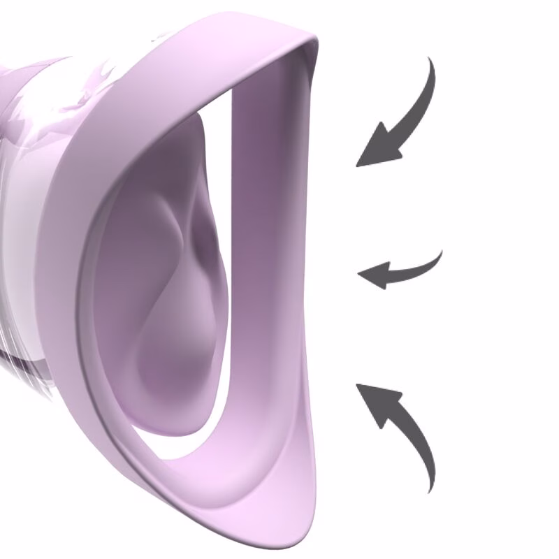 FANTASY FOR HER - VELOURA TOUCH PLEASURE PUMP BOMBA ÍNTIMA CON SUCCIÓN Y VIBRACIÓN MORADA - Imagen 4