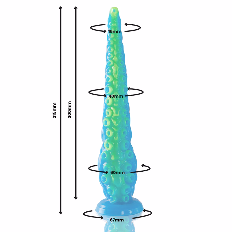 EPIC - SCYLLA DILDO TENTÁCULO FINO FLUORESCENTE TAMAÑO GRANDE - Imagen 4