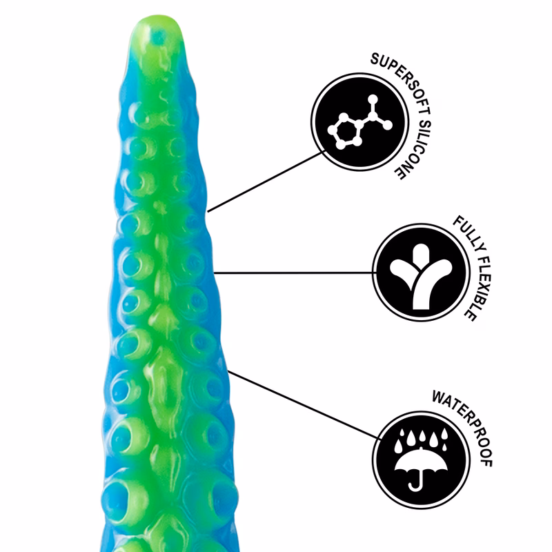 EPIC - SCYLLA DILDO TENTÁCULO FINO FLUORESCENTE TAMAÑO GRANDE - Imagen 9