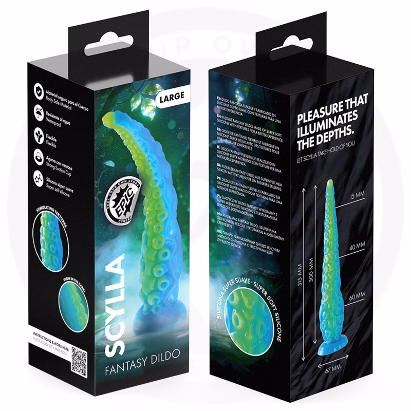 EPIC - SCYLLA DILDO TENTÁCULO FINO FLUORESCENTE TAMAÑO GRANDE - Imagen 11