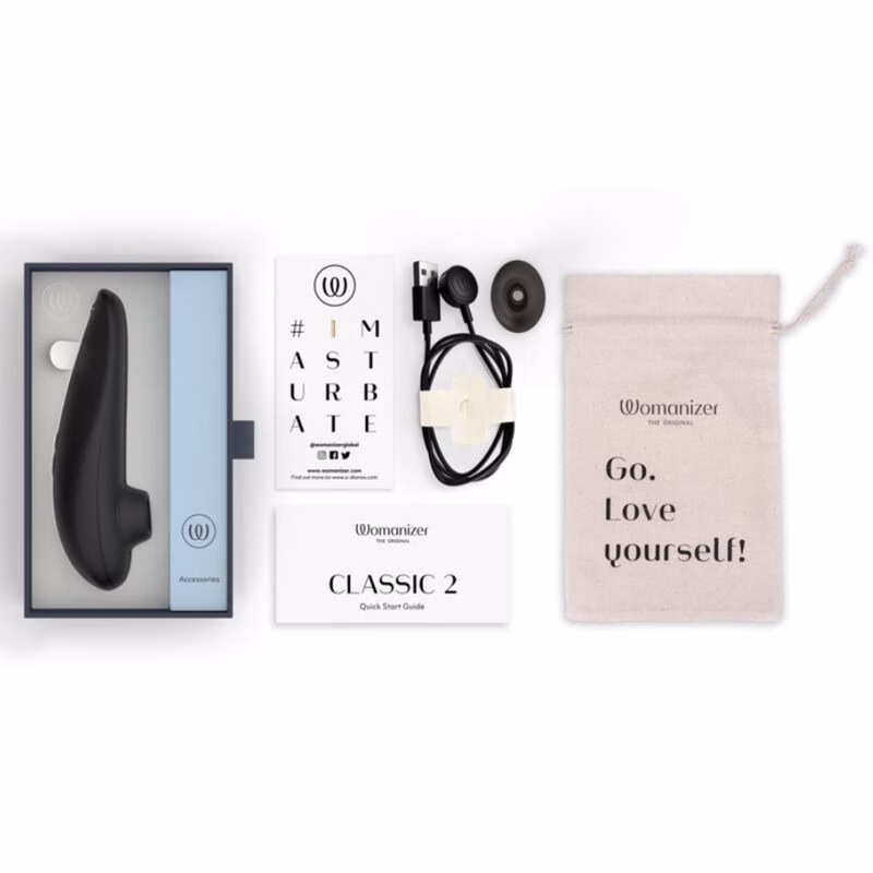 WOMANIZER - CLASSIC 2 ESTIMULADOR DE CLÍTORIS POR SUCCIÓN 10 NIVELES NEGRO - Imagen 10