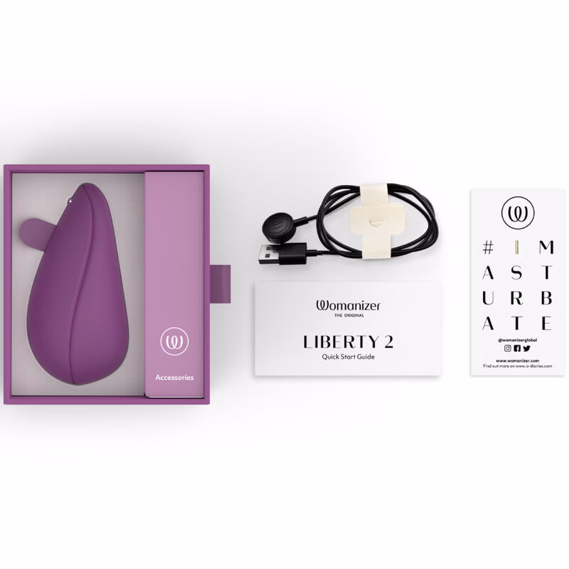 WOMANIZER - LIBERTY 2 ESTIMULADOR DE CLÍTORIS POR SUCCIÓN 8 NIVELES MORADO - Imagen 8
