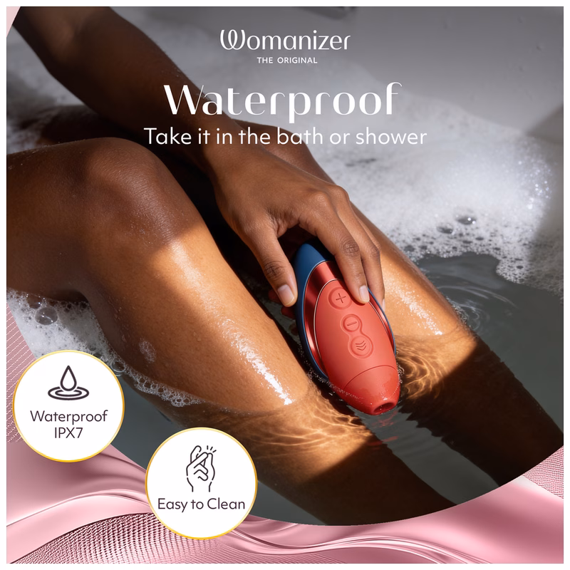 WOMANIZER - NEXT LIBERTY ESTIMULADOR DE CLÍTORIS 3D PLEASURE AIR AZUL/ROJO - Imagen 7