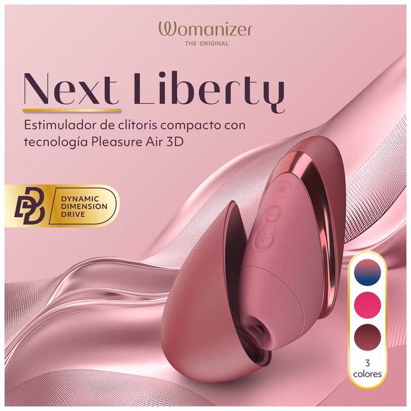 WOMANIZER - NEXT LIBERTY ESTIMULADOR DE CLÍTORIS 3D PLEASURE AIR BURDEOS - Imagen 7