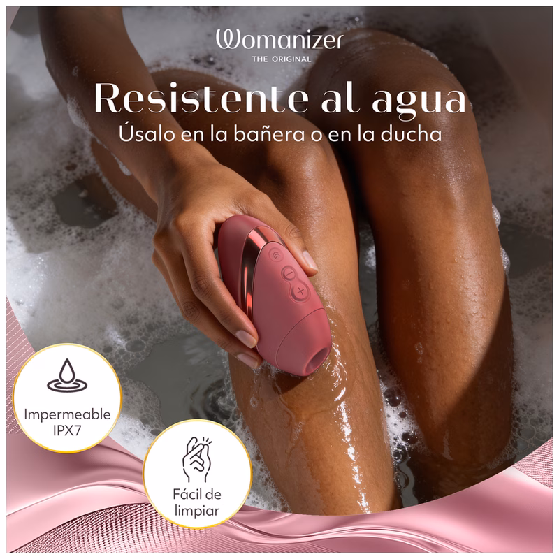 WOMANIZER - NEXT LIBERTY ESTIMULADOR DE CLÍTORIS 3D PLEASURE AIR BURDEOS - Imagen 10