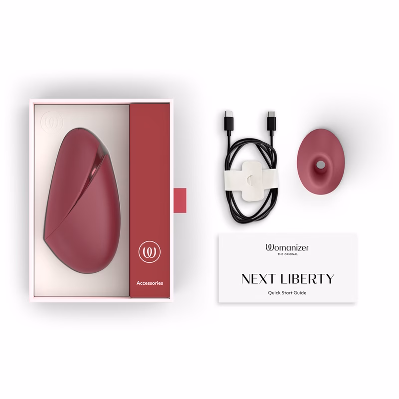 WOMANIZER - NEXT LIBERTY ESTIMULADOR DE CLÍTORIS 3D PLEASURE AIR BURDEOS - Imagen 4