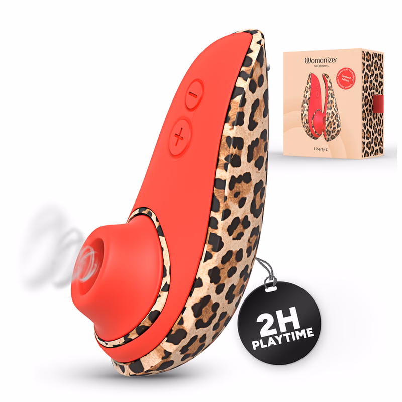 WOMANIZER - LIBERTY 2 ESTIMULADOR DE CLÍTORIS POR SUCCIÓN 8 NIVELES ESTAMPADO DE LEOPARDO - Imagen 9