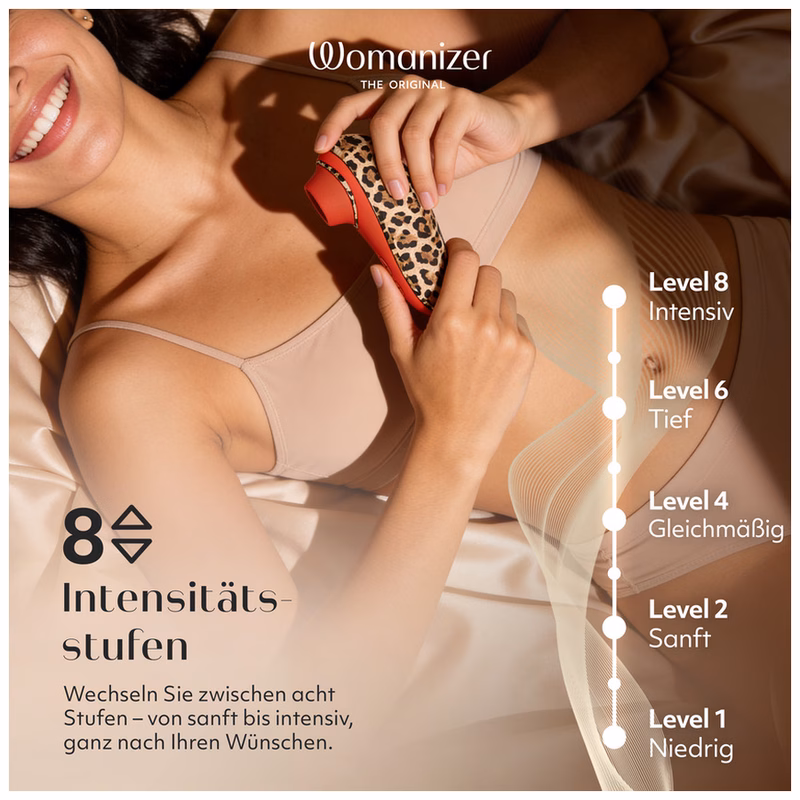 WOMANIZER - LIBERTY 2 ESTIMULADOR DE CLÍTORIS POR SUCCIÓN 8 NIVELES ESTAMPADO DE LEOPARDO - Imagen 18
