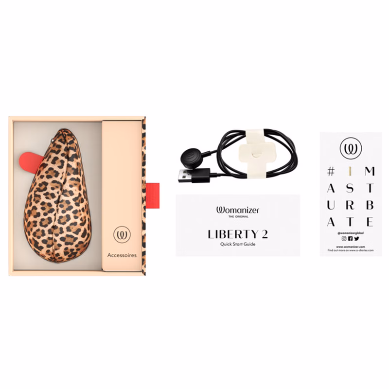 WOMANIZER - LIBERTY 2 ESTIMULADOR DE CLÍTORIS POR SUCCIÓN 8 NIVELES ESTAMPADO DE LEOPARDO - Imagen 11