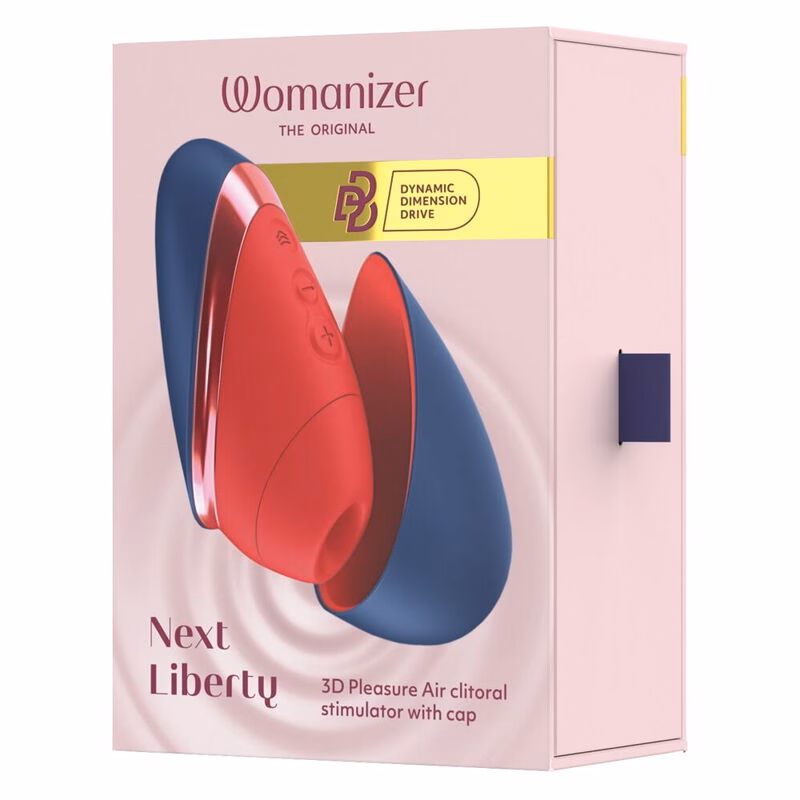 WOMANIZER - NEXT LIBERTY ESTIMULADOR DE CLÍTORIS 3D PLEASURE AIR AZUL/ROJO - Imagen 2